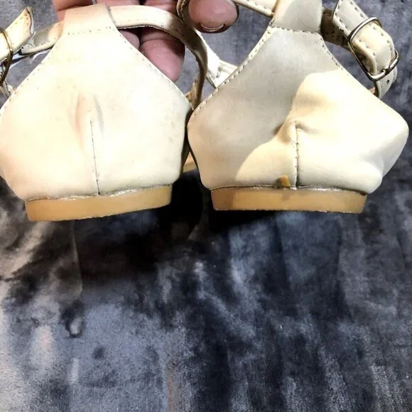 Sandals Woman's Krystal Blue Suede Shoes Women’s Size 9 - Picture 3 of 4